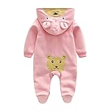 Zhhlinyuan ロンパース カバーオール Newborn ベビー Boy Girl Infant Long Sleeve Hooded Romper Jumpsuit Bodysuit Outf