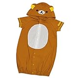 リラックマ Rilakkuma フード付き ロンパース 変身なりきり ドレスカバーオール rkm-01 50-70cm リラックマ