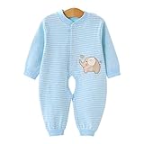 Pumpumly ベビー服 ロンパース カバーオール 長袖 前開き 男女兼用　秋冬　厚 かわいいイラスト ２着セット 0－12月