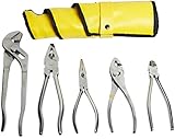 Aven 10381 Stainless Steel Pliers Set, 5-piece In Roll Up Pouch [並行輸入品]