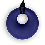 Stimtastic Chewable Silicone Round Pendant Nontoxic BPA and Phthalate Free, Navy by Stimtastic