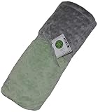 Cozy Wozy Signature Minky Baby Blanket, Sage Green/Silver, 30 x 36 by Cozy Wozy