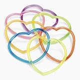 6ダースビニールハート形Jelly Bracelets