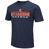 Syracuseオレンジ大人用NCAAソフトヴィンテージロゴTシャツ – ネイビー S