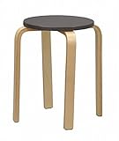 エイ・アイ・エス(AIS) 木製丸椅子 組立式 ブラウン LFMI-008BR