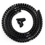 長さ5m ケーブルまとめ スパイラルチューブ ケーブル挿入具付属 ケーブル まとめ 配線 隠し 結束バンド (内径16mm 長さ5m)