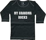 Rebel Ink Baby 376ls1824 My Grandma Rocks - 18-24 Months - Black Long Sleeve Tee Shirt