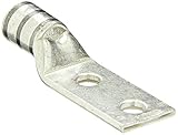 Panduit LCDX2/0-56D-X Flex Conductor Lug, Two Hole, Standard Barrel With Window, 5/16" Stud Hole Siz