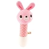 シシュノン がらがら ニギニギ ステック うさぎ 日本製 16.5cm ピンク