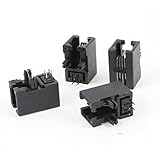 uxcell ネットワーク　モジュラー　ジャック 　ジャックアダプター 　4P4CRJ9ジャック　4個