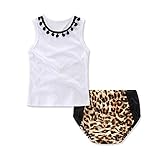 (プタス)Putars ベイビー服 子供服 上下セット 女の子 Tシャツ ノースリーブ パンツ ヒョウ柄 可愛い オシャレ スポーツ 運動会 通園 旅行 記念日 プレゼント 6-24ヶ月