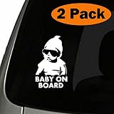 Baby on Board デカール ステッカー 2 Pack ホワイト ALI-019