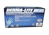 SAS Safety 6609-20 Derma-Lite Powder Free Exam Grade Disposable Nitrile 5 Mil Gloves, Extra Large, 1