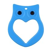 ベビー 歯がため おしゃぶり ベビー愛用　歯みがき かわいい フクロウの形 食品級シリコン使用　赤ちゃんおもちゃ　 新生児 出産祝い 新生児贈り物(ブルー)