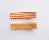 Baby Deer Clips　ヘアクリップ for ベビー　Newシンプルクリップ２個セット（ペールオレンジ）