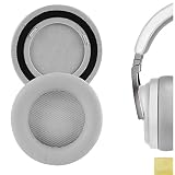 Geekria イヤーパッド QuickFit 互換性 パッド コルセア Corsair VirtuosoRGB/Virtuoso Wireless SE/Virtuoso Wireless XT ヘッドホンに対応 パッド イヤー/イヤーカップ (プロテインレザー/グレー)