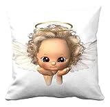 16-transparentクリスマスBaby Angelイメージソファ枕カバー車クッション