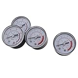 uxcell 圧力計 オススレッド 空気圧縮機の圧力計 0-180PSI 0-12kg/cm2 4個入り