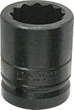 URREA 10024T 1-Inch Drive 12-Point 1 1/2-Inch Impact Socket by Urrea
