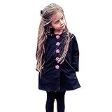 Karchi　 人気 　2017　子供服　女の子90　秋冬物　 ベビー ガールズ 幼児 冬 ウォームドットベルト コート ウインドブレーカー ジャケット アウトレット (110, 紫)