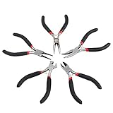 Biuuu 新しい5個のミニジュエリーチェーンラウンドベントノーズプライヤーカッタービーズツール修理キット