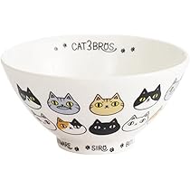 猫のイラスト 飯碗 3個セット キダサトコさん Amazon｜セラミック藍 猫3兄弟 飯碗 顔 23124 φ11.8×h6.1cm
