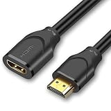 HDMI延長ケーブル HDMI拡張ケーブル HDMI2.0ケーブル（オス-メス）4K 60Hz 3D 0.5m ブラック 互換PC HDTV Fire TV Stick PS4 PS3 Xbox Oneなど