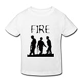 星 ２～６歳子供 男女兼用 半袖 ティー Tシャツ 戦争 士兵 軍事 怖い White 5-6 Toddler
