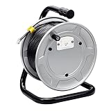 エレコム 延長 LANケーブル ドラム式 巻き取り 30m ブラック LD-GPAD/BK30