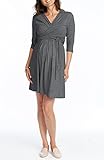 ロージーポープ トップス ワンピース Rosie Pope Maternity/Nursing Wrap Dress Heather Gr [並行輸入品]