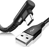 USB Type C ケーブル L字 3m AviBrex USB-C to USB-A 3.1A USB C ケーブル【QC3.0対応 急速充電】 タイプc 充電 iPhone 15/iPad Pro、Samsung Galaxy S22/S21、Sony、Xiaomi,Huawei,Google Pixel その他Android各種、usb c機器と互換性があり(ブラック)