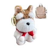 [Vgvgaj] 犬のぬいぐるみキーホルダー、犬財布チャーム | 犬のぬいぐるみキーホルダーチャーム - 子犬のぬいぐるみキーリング 車のキーホルダー 誕生日、子供の日、クリスマスに
