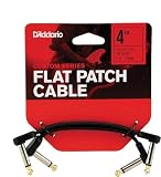 D'Addario ダダリオ パッチケーブル (シールドケーブル) Flat Patch Cable 2本セット PW-FPRR-204 (10cm L-L) 【国内正規品】