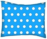SheetWorld Crib / Toddler Percale Baby Pillow Case - Polka Dots Turquoise - Made In USA by sheetworl