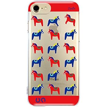 iPhone 8 iPhone 7 iPhone 6 用ケース ダーラナホース クリア ZOON(ズーン) ストラップホール アイフォンカバー 日本製 4.7インチ iphone6 iphone7 iphone8 ハードケース 馬