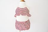 ベベクチュール(ベビー用品専門店) ベビービキニ赤ボーダー日本製コットン100％