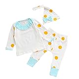 Tovadoo 子供服 ベビー服 新生児 女の子 上着+ズボン+ハット 長袖 コットンブレンド 水玉 可愛い ファッション 部屋着 保育園