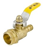 uxcell　ボール弁　ダークグリーン　　レッド　ブラス　金属