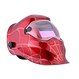 KKmoon 自動遮光溶接面 溶接ヘルメット 溶接マスク 自動フィルター アーク ティグ ミグ 研削 太陽光発電 (2)