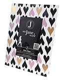 See Jane Work? Picture Frame, Hearts, 10H x 6W, Gold/Pink/Black by See Jane Work?