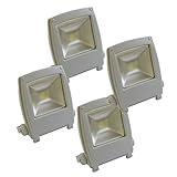LED投光器 10w 4個セット 薄型 フラットライト 発光色 6000K 防雨型 360度角度調整可 広角120度 3M電源コード付