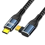 xiwai 48V 5A USB-C 充電ケーブル 3M Type-C 100W充電 48Gbps データケーブル ノートパソコン タブレット 携帯電話に最適 左右角度90度