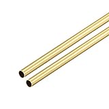 uxcell 真鍮丸管 300 mm長さ 0.2 mm壁厚さ シームレスストレートパイプチューブ 4mm外径 x 0.2mm壁厚,2個