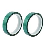 uxcell PET熱テープ PET グリーン 保護フィルム 耐熱性 シリコーン 酸性ベース 腐食性 2個入り