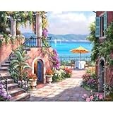 Park Villa DIY Paint By Numbers Oil Painting On Canvas Home Wall Decor Unframed