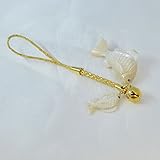 親子 タイ 夜光貝製 根付 金色紐