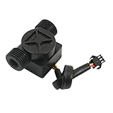 uxcell 流量センサー流量計　G1 / 2 0.5-30L /分1.2Mpaホール　ブラックスイッチ