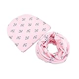 Ochine　ベビー　キッズ　子供　帽子＋マフラー　コットン　二点セット　襟巻　ネックウォーマー 　超可愛い　男女兼用　保温防寒　撮影用にも　出産祝い　贈り物　フリーサイズ