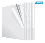 AdirOffice アクリルプレキシガラスシート 透明　クリーン&クリアプラスチックシーティング 複数サイズ頑丈 防水＆耐候 多用途 万能  12''x12'' 1/8'' thick (6 Pac