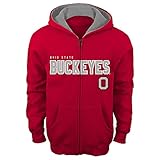 Ohio State Buckeyes Little Boys ( 4 – 7 ) gen2フルZipフリース裏地パーカースウェットシャツ M レッド
